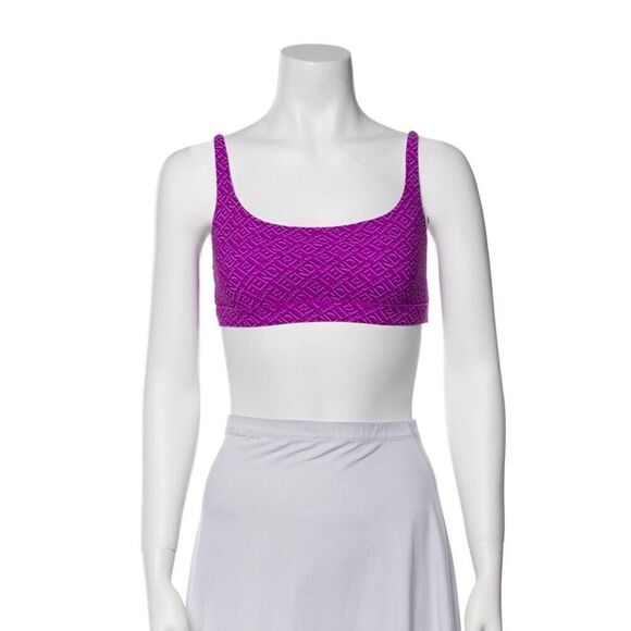 NWOT Fendi x Skims Square Neckline Sleeveless Crop Top Purple Small - Picture 1 of 12